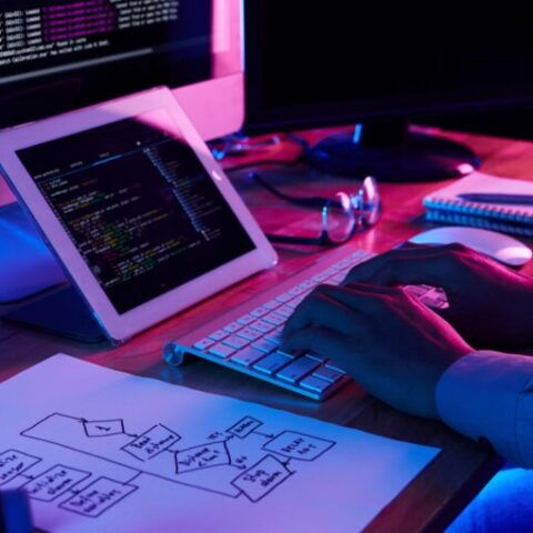 Full stack developer al lavoro.