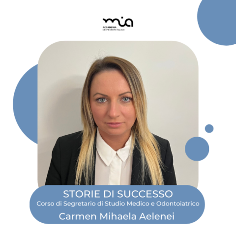 Carmen Mihaela Aelenei: da receptionist a segretaria di studio medico