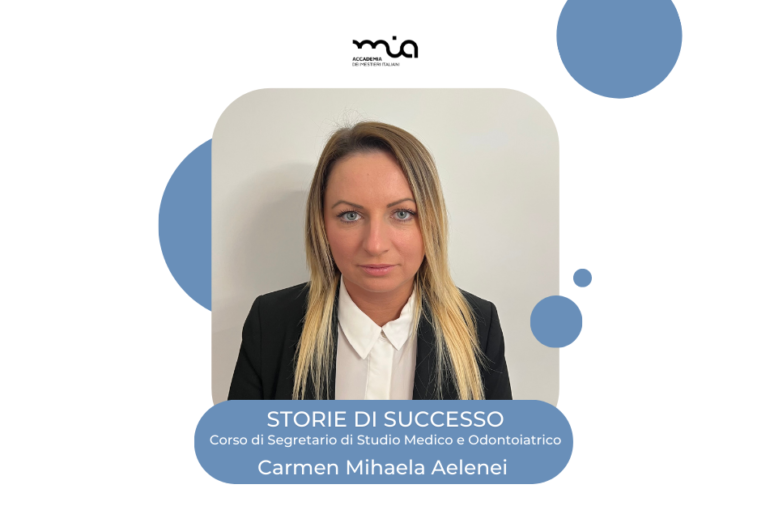 Carmen Mihaela Aelenei: da receptionist a segretaria di studio medico